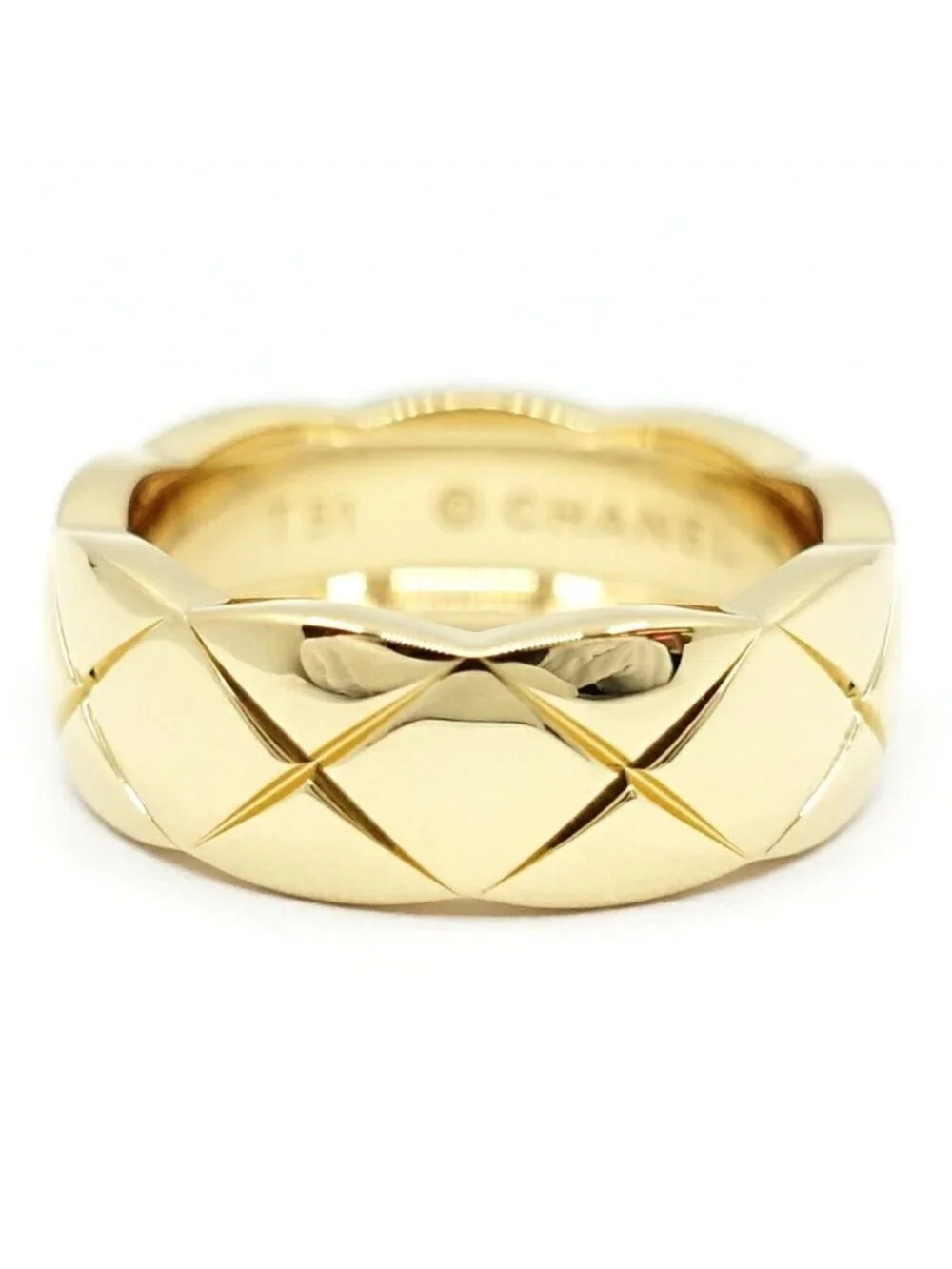 Chanel 18k Yellow Gold Coco Crush Ring Medium Model